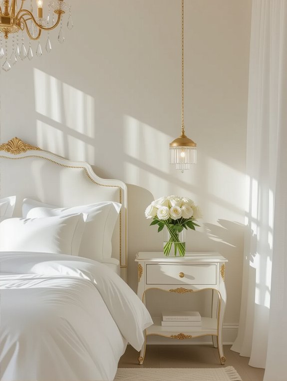 sophisticated white and gold