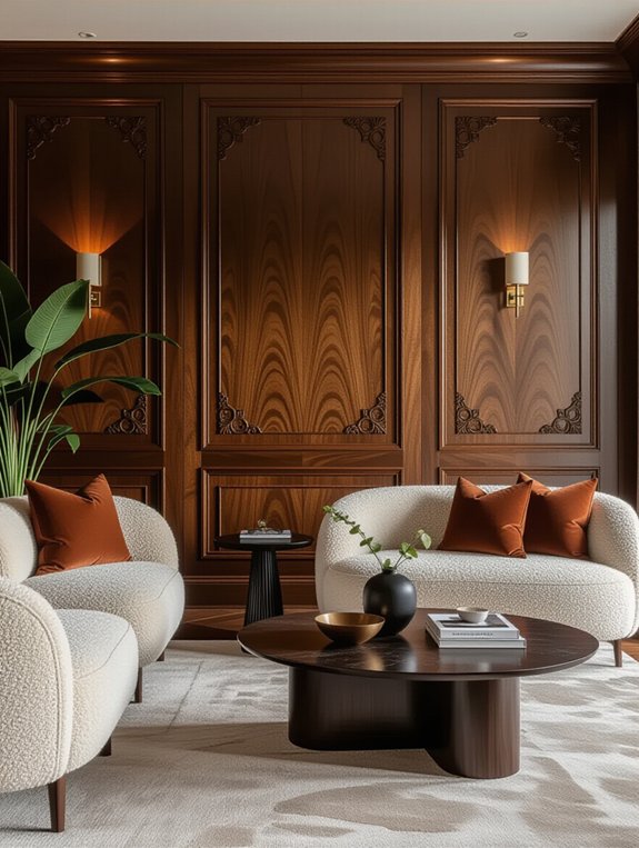 sophisticated wood paneling elegance