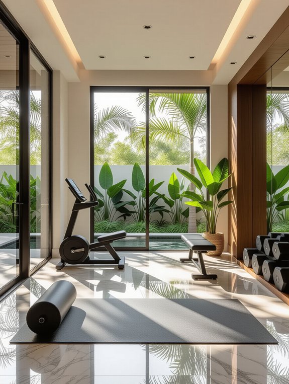 spa like home gym experience