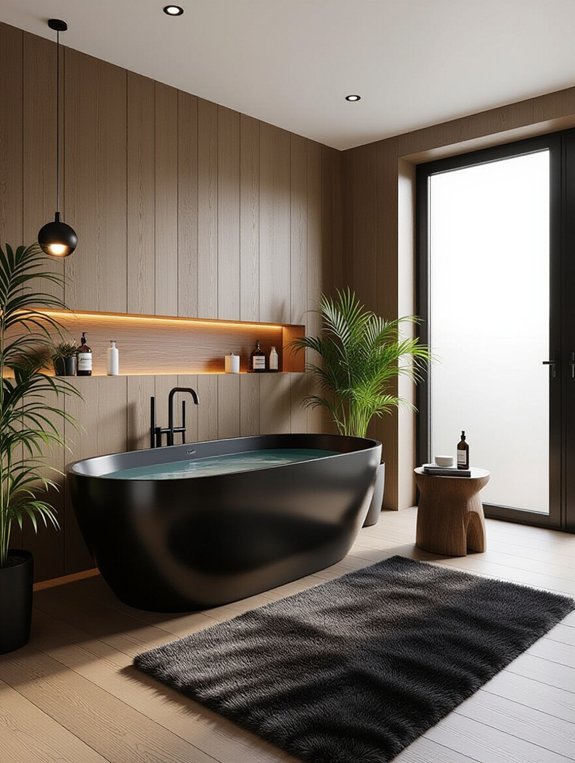 spa like wood and black