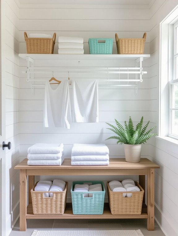 space saving drying rack installation