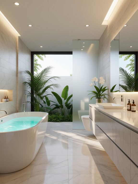 spacious airy bathroom retreat