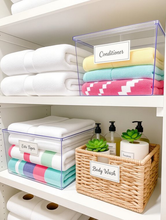 stock extra toiletries organized