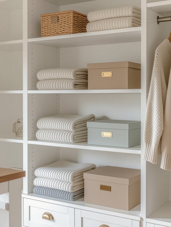 stylish accessible open shelving