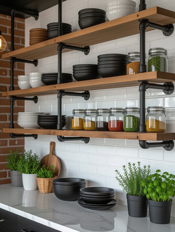 stylish and functional shelving