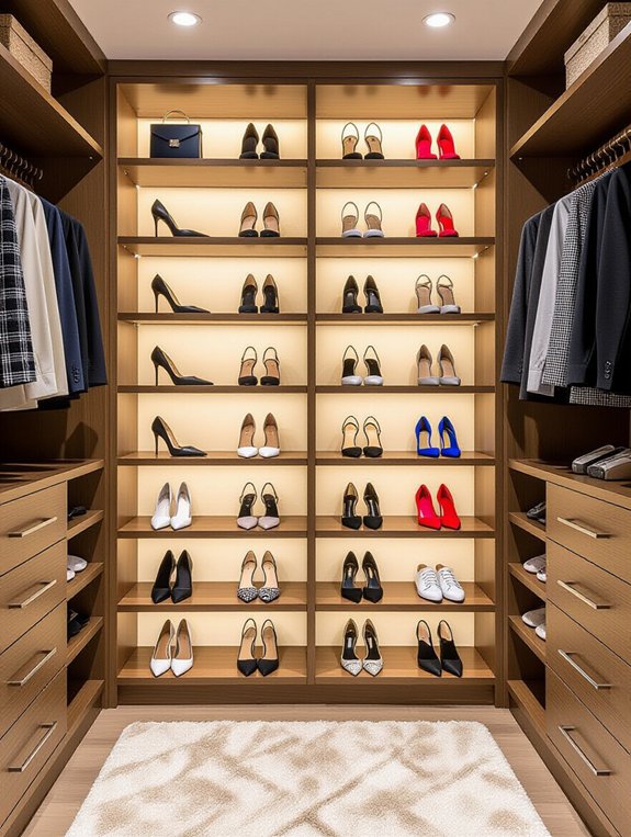 stylish and organized shoe storage