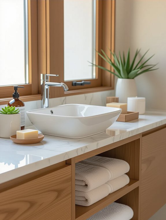 stylish bathroom storage solution