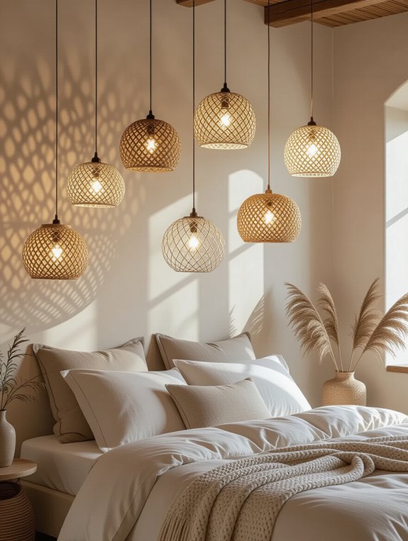 stylish bedroom pendant lighting