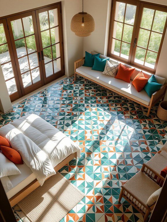 stylish bedroom tile designs