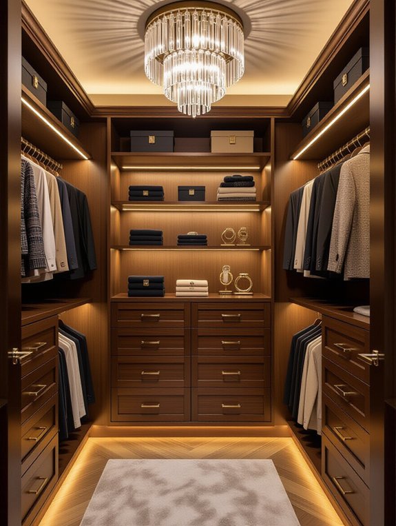 stylish closet accent lighting