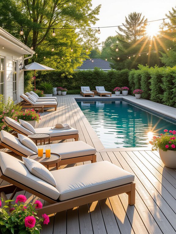 stylish comfort by poolside