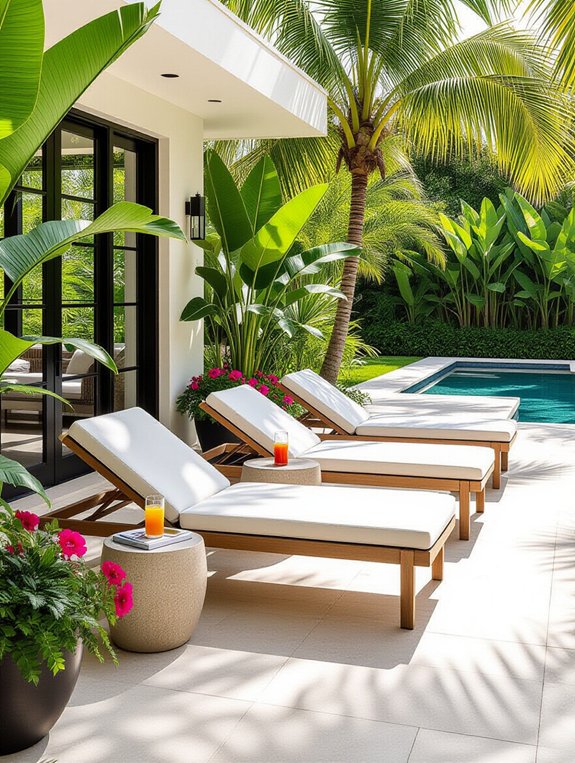 stylish comfortable outdoor loungers