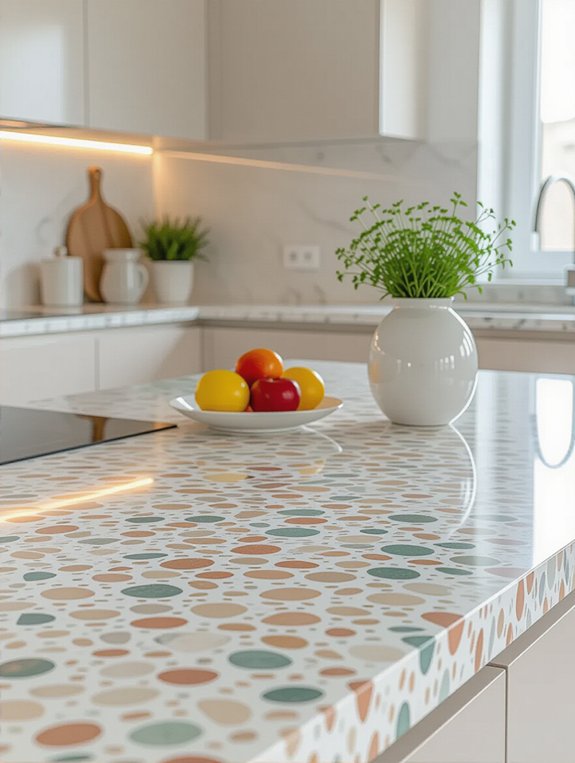 stylish durable terrazzo countertops