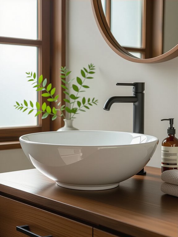 stylish elevated bathroom sinks