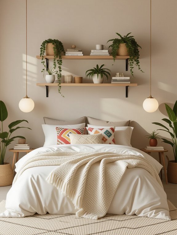 stylish functional floating shelves