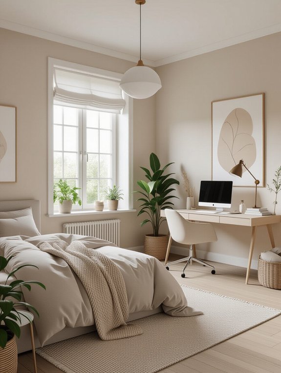 stylish functional workspace corner