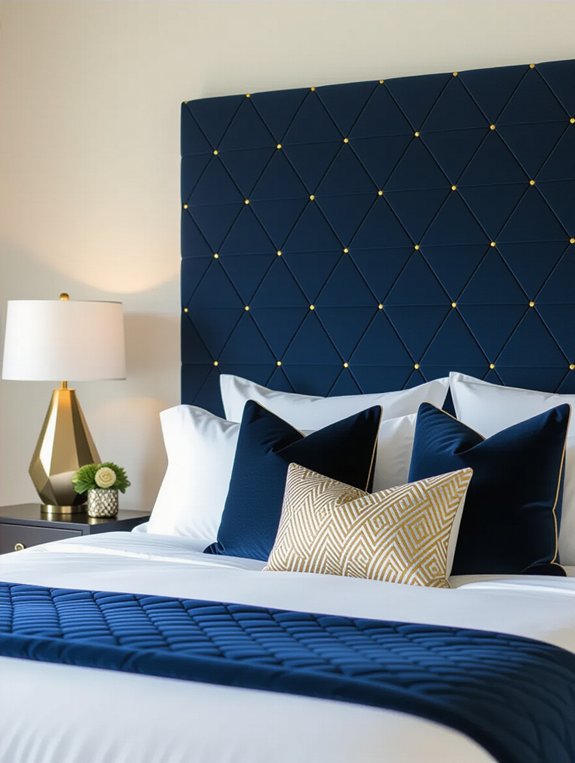 stylish geometric headboards enhance