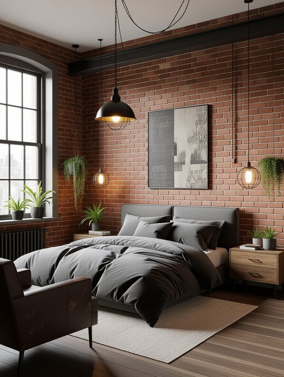 stylish industrial bedroom sanctuary