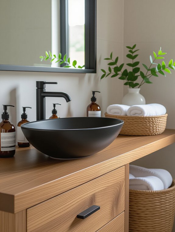 stylish minimalist bathroom accessories