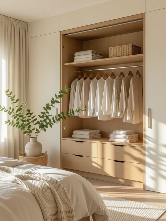 stylish open shelving display