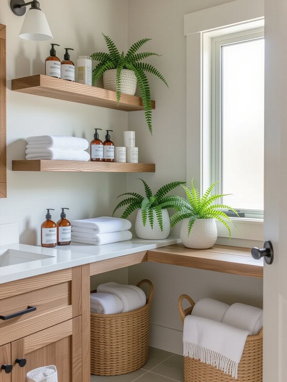 stylish open shelving storage