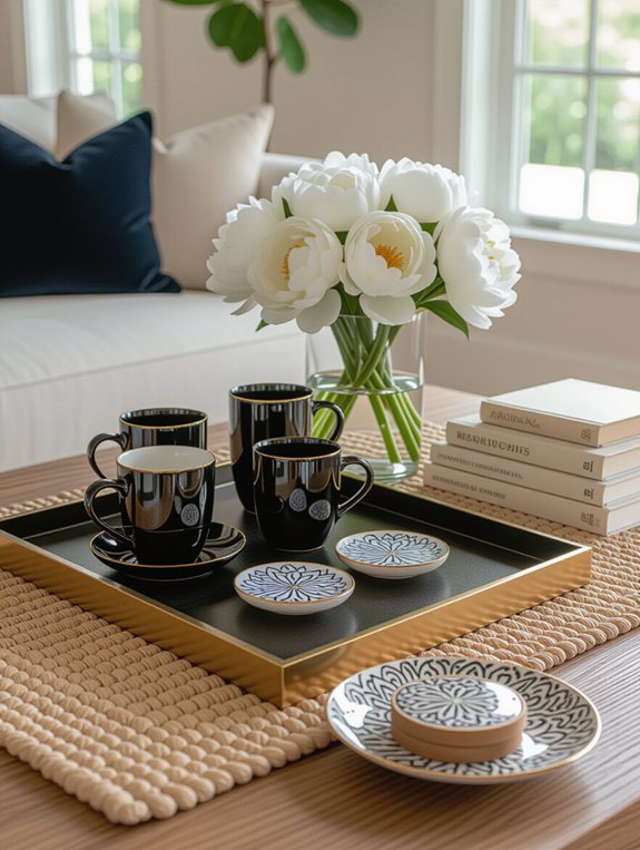 stylish organization with trays