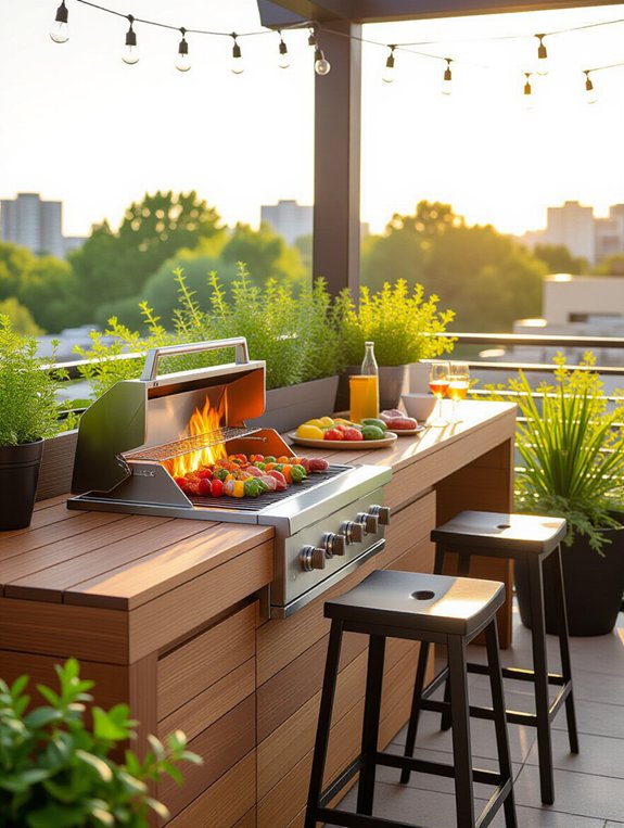 stylish outdoor cooking oasis