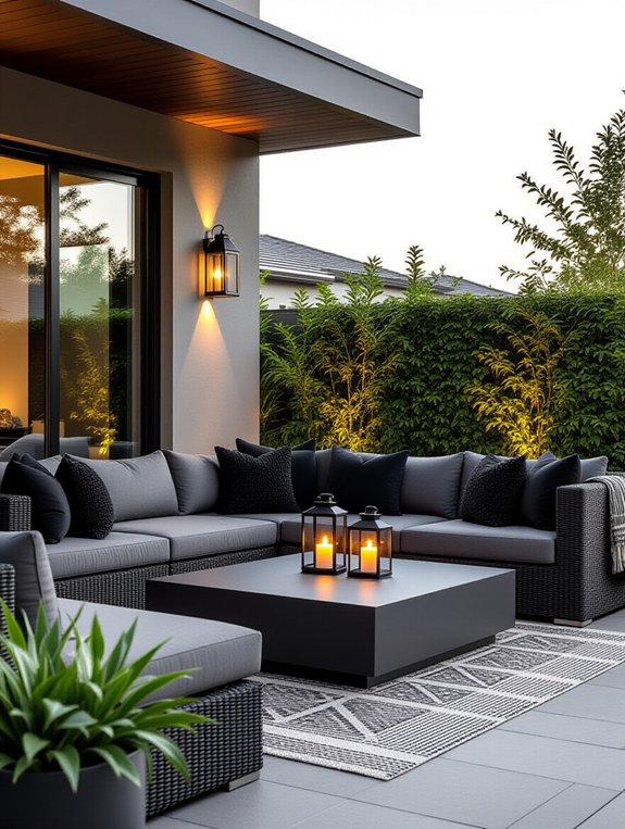 stylish outdoor grey black aesthetic