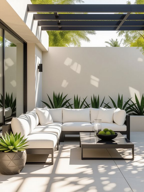 stylish outdoor minimalist furniture