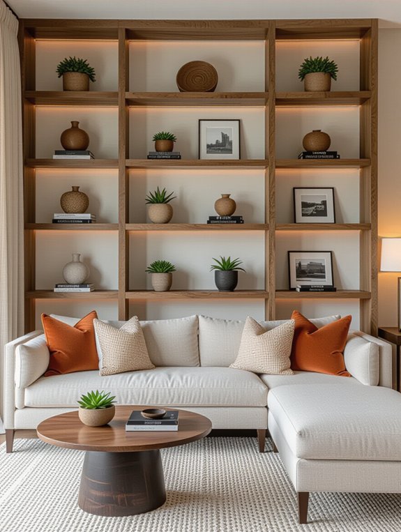 stylish shelving for organization