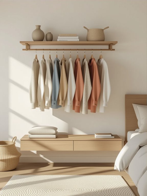 stylish space saving clothing display