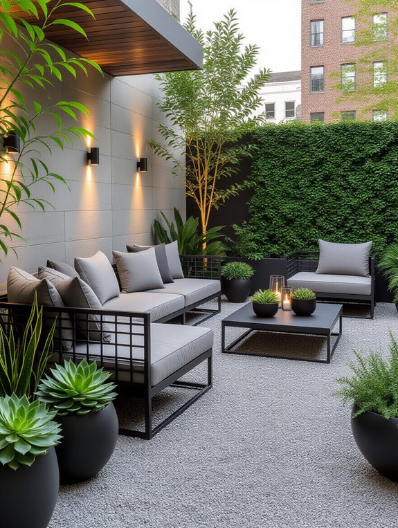 stylish urban outdoor retreat