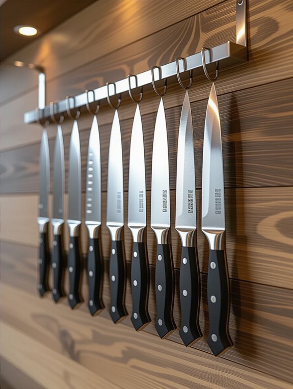 stylish wall mounted knife storage