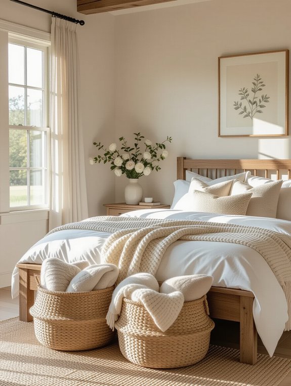 stylish woven basket storage