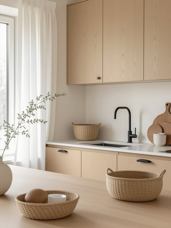 subtle texture enhances kitchens