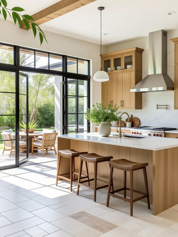 sustainable indoor outdoor kitchen design