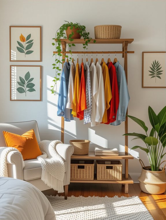 sustainable stylish clothing display