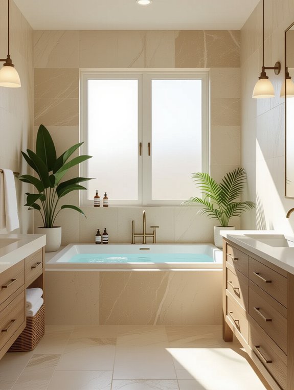 sustainable travertine bathroom options
