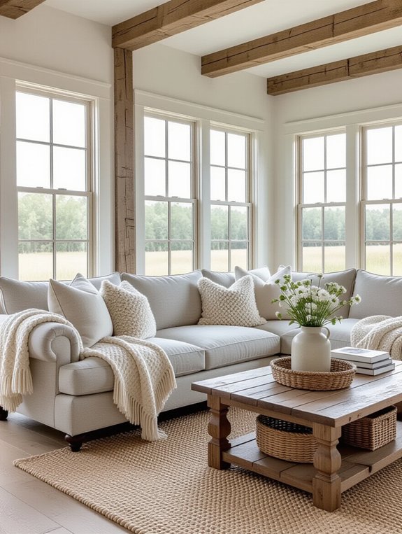textured accents enhance coziness