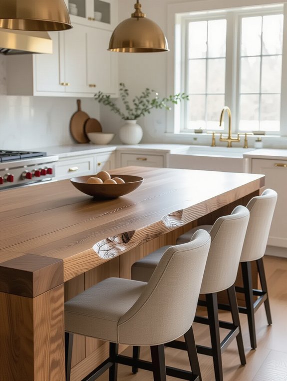 textured finishes enhance dining