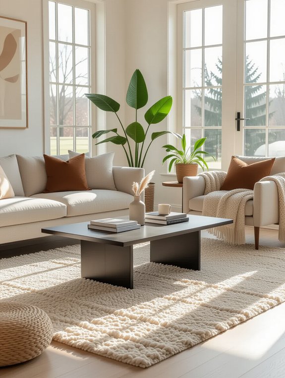 textured rugs enhance warmth