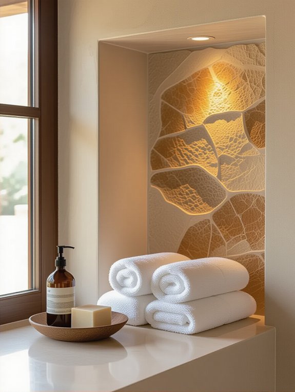 textured stone bathroom enhancement