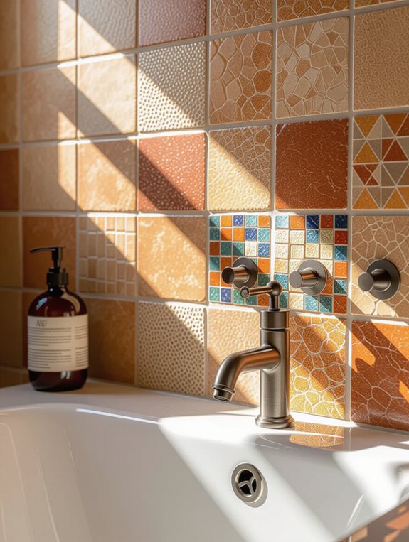 textured tiles enhance design