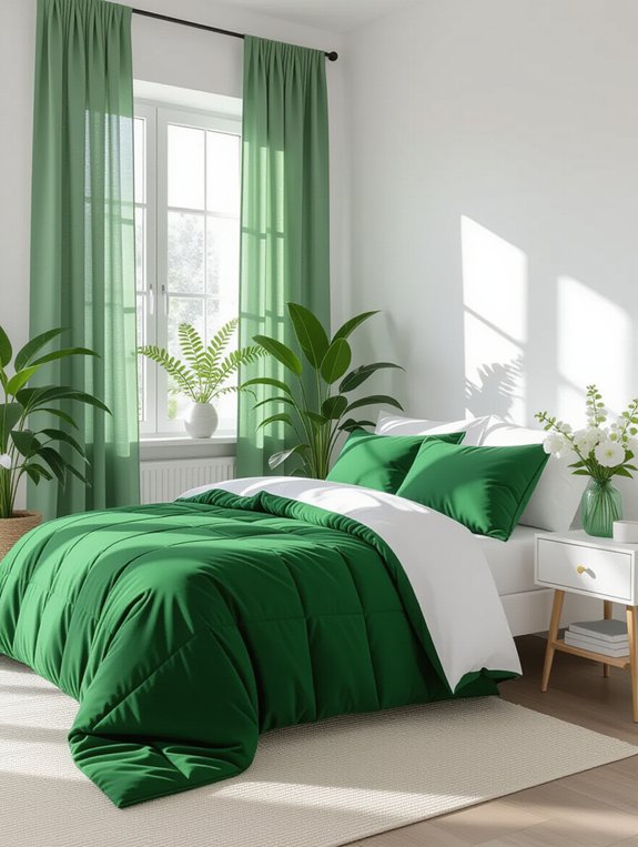 timeless green and white elegance