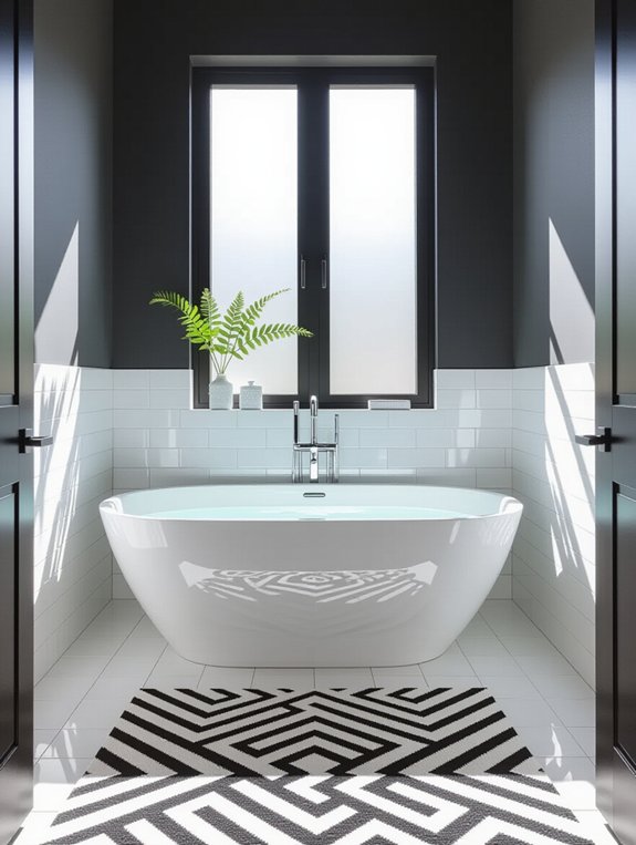 timeless monochrome bathroom elegance