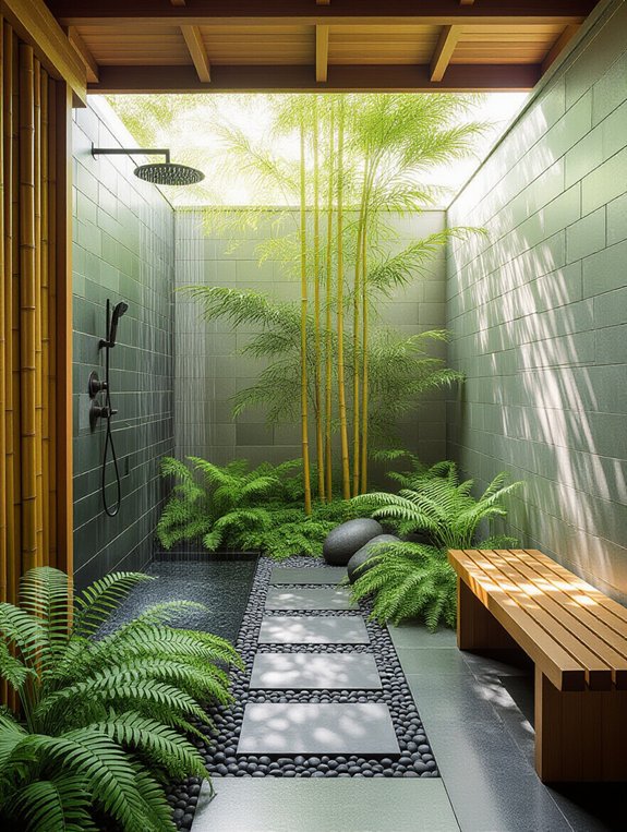 tranquil natural shower retreat