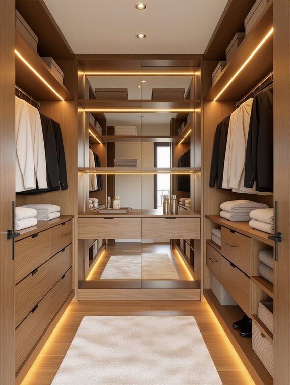 transform closet with lighting