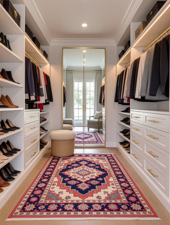 transform closet with rug