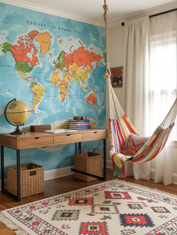 travel themed cozy retreat