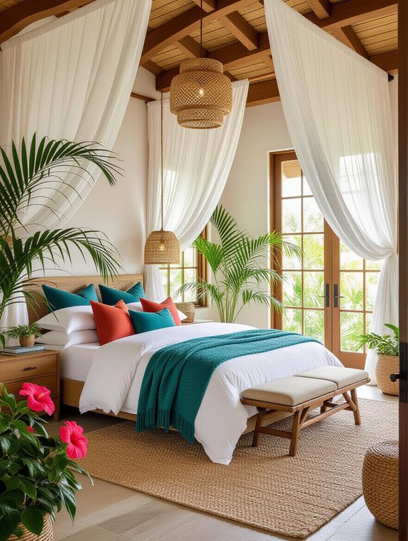 tropical bedroom retreat design